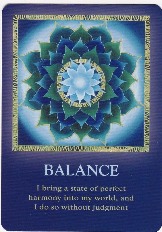 The Soul&#39;s Journey Lesson Cards Balance 균형 해석