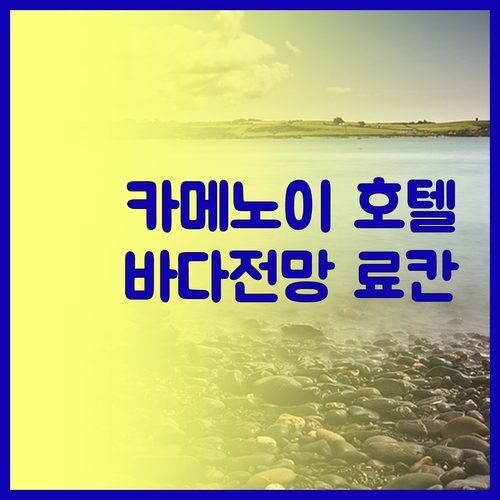 카메노이 호텔 나치카쓰우라.. 바다 
