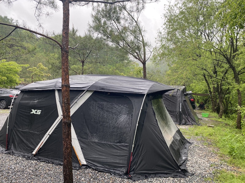 카즈미x5 텐트 풍경