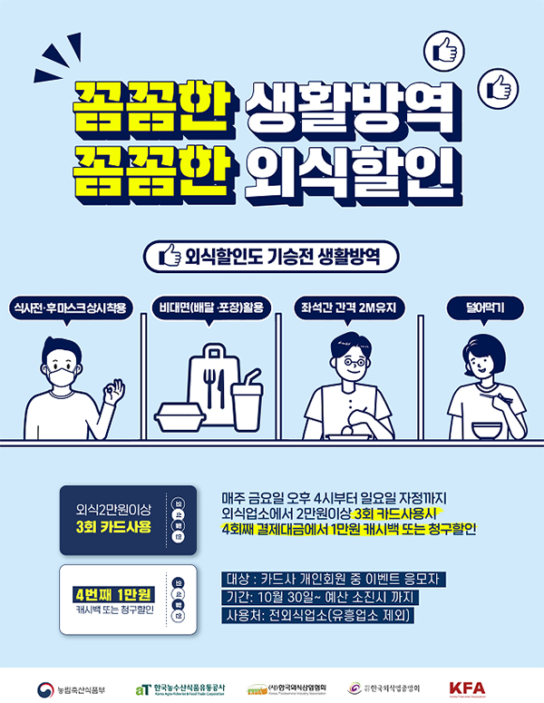  주말 외식 1만원 지원해준다구?