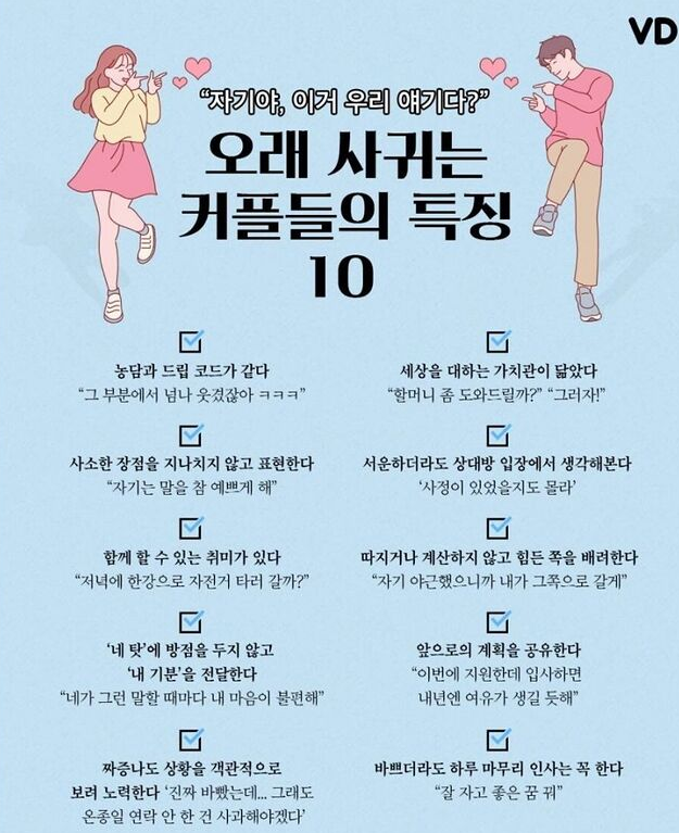  장기연애 커플들의 특징은 이것!