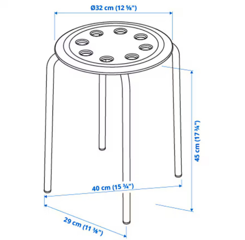 이케아 MARIUS 마리우스 스툴, 의자 정보와 조립설명서