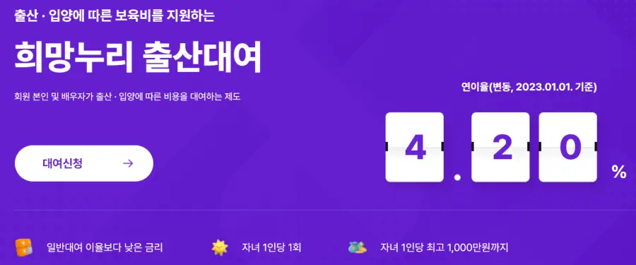 희망누리-출산대여-금리