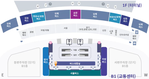 6001번 공항버스 승차장 T2