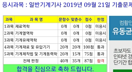  일반기계기사 2019년 4회차 필기 및 2012년 2회차 필답 공부흔적