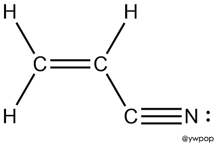Lewis structure of acrylonitrile
