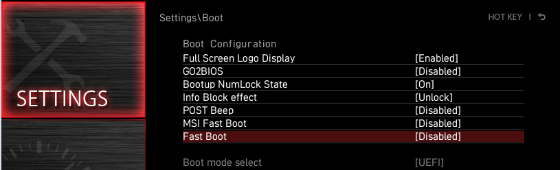 Fast Boot