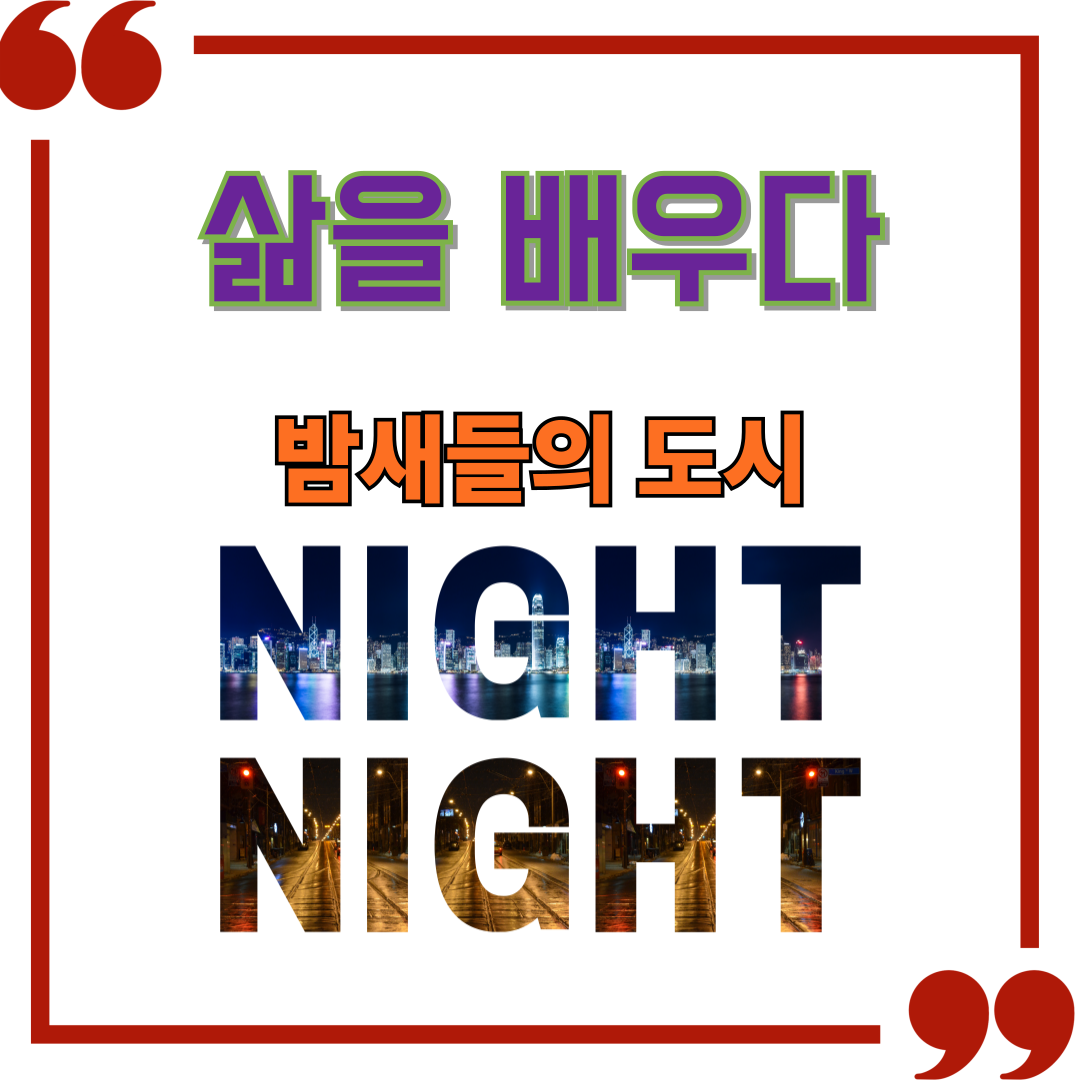 밤새들의 도시를 통해 삶을 배우다