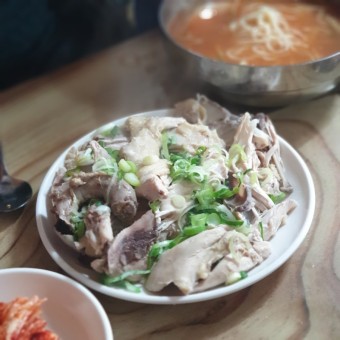 닭수육 밀면 온면