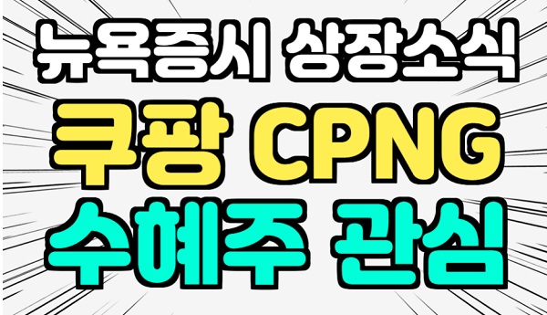  쿠팡의 나스닥 상장 소식에 수혜주에 관심 (feat. 동방 주가)