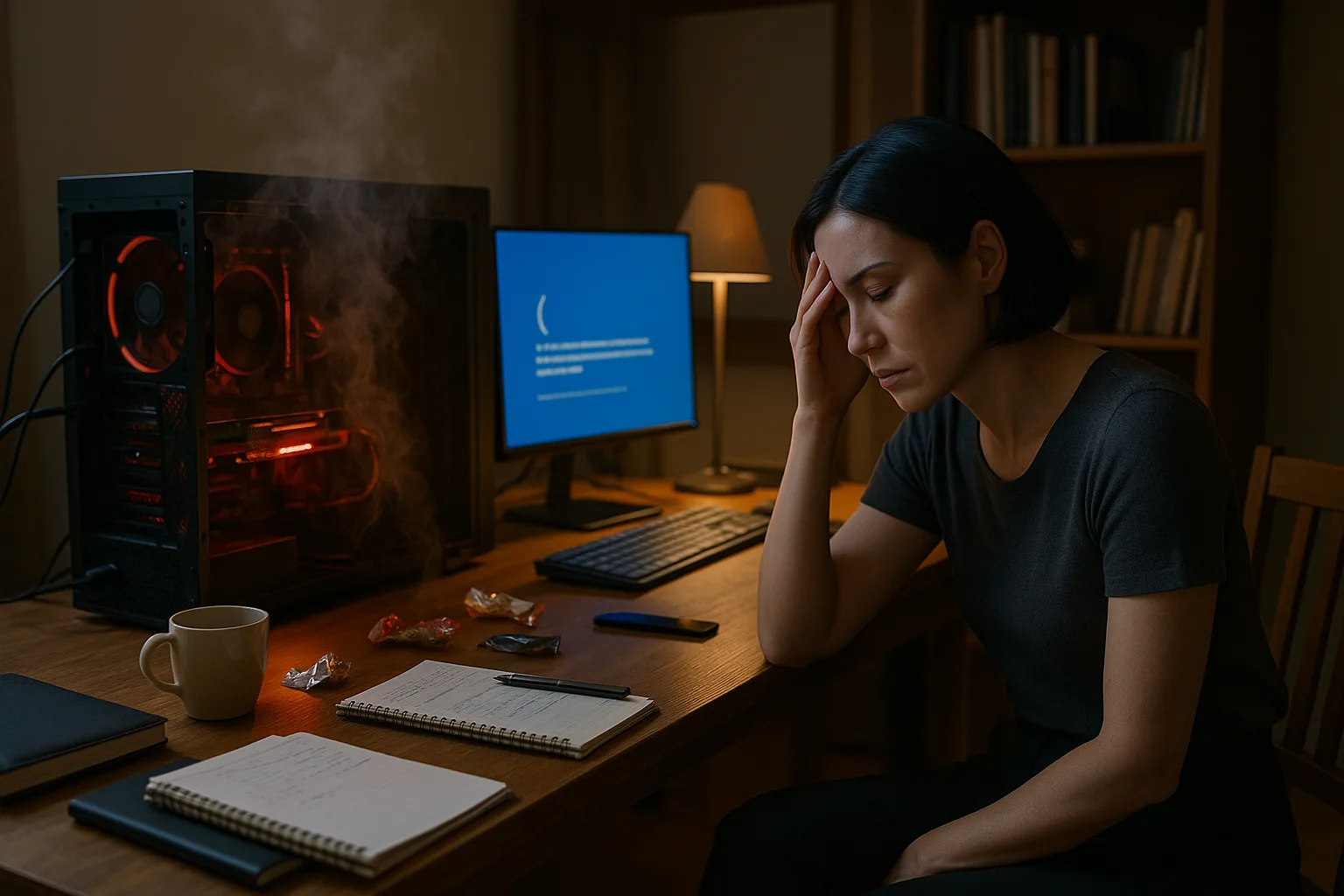 고사양 PC 발열로 블루스크린이 뜬 작업실