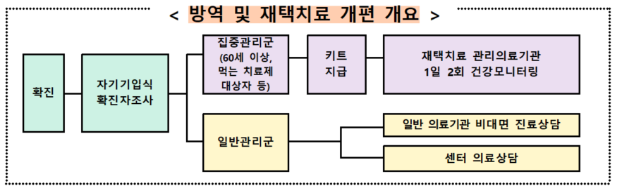 방역 및 재택치료 개편 개요