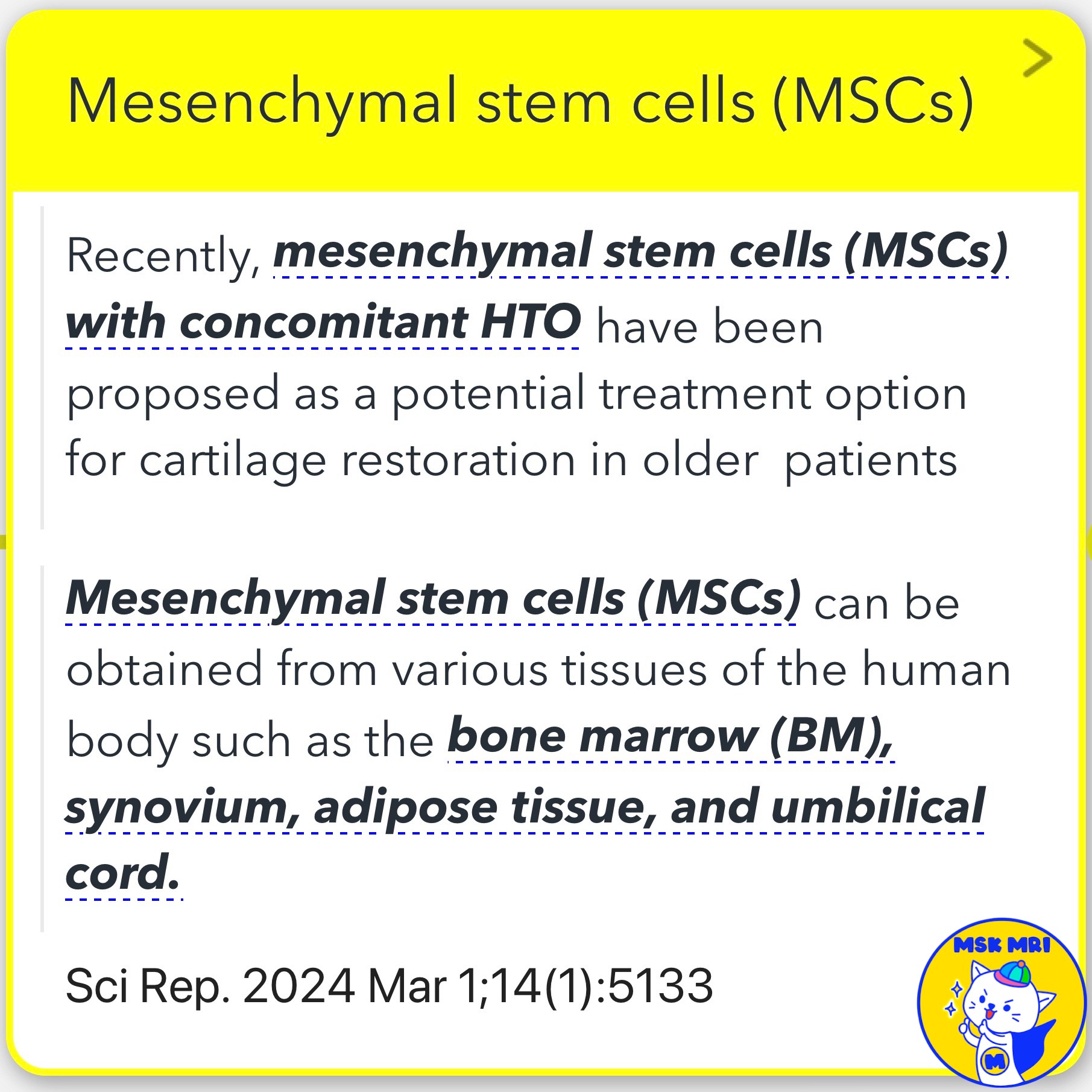 (Fig 5-C.01) MRI Findings of hUCB-MSCs Implantation