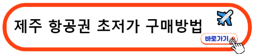 제주도 항공권 초저가 구매방법