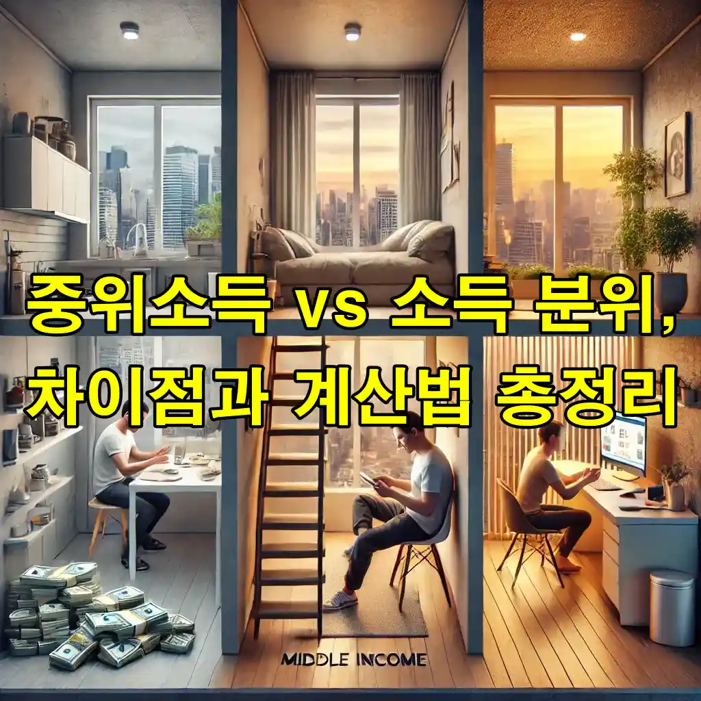 중위소득 vs 소득 분위, 차이점과 계산법 총정리