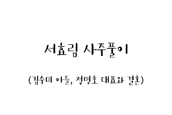  서효림 사주풀이 (김수미 아들, 정명호 대표와 결혼)
