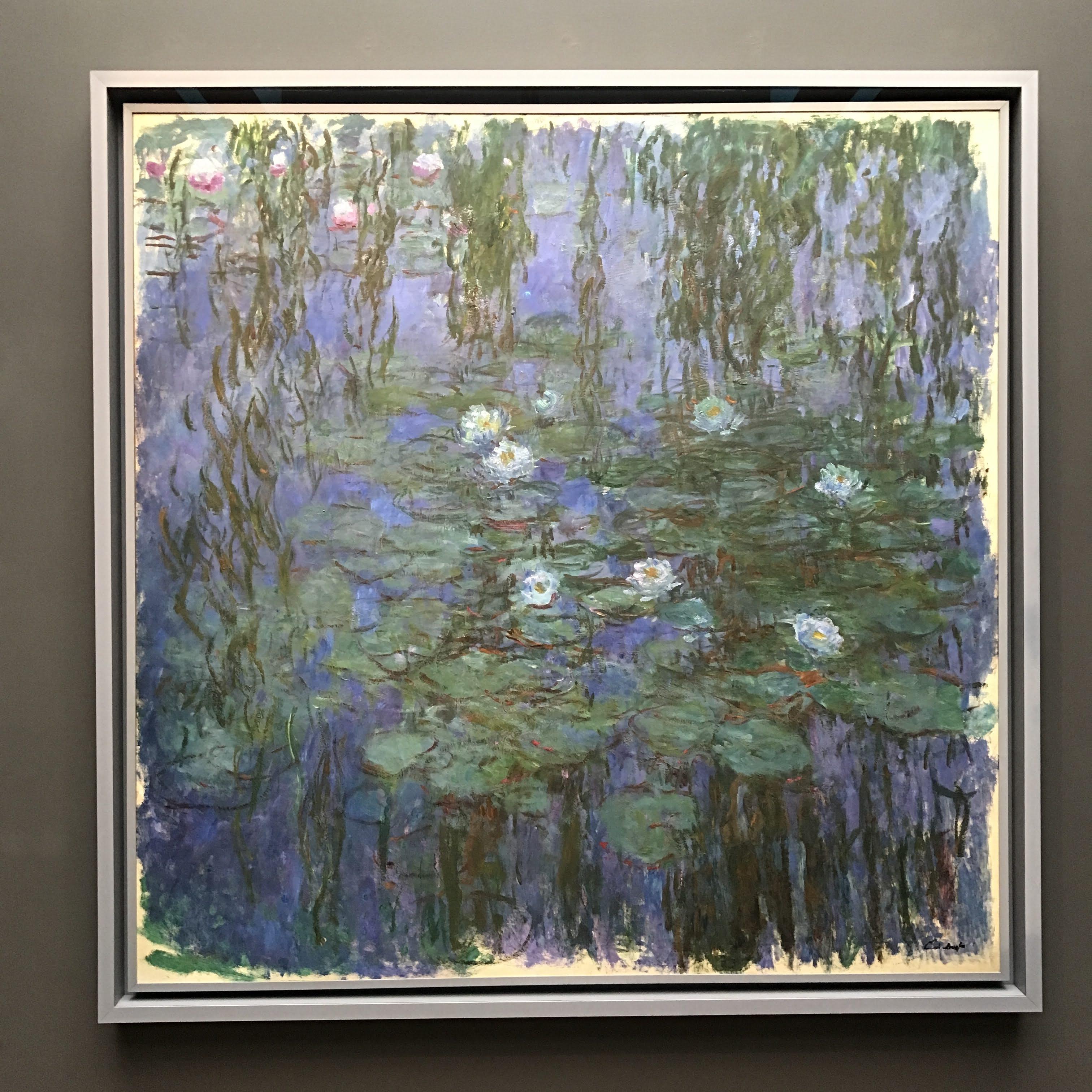 Monet&#44; Nymph&eacute;as bleus&#44; huile sur toile&#44; 1917-1919.