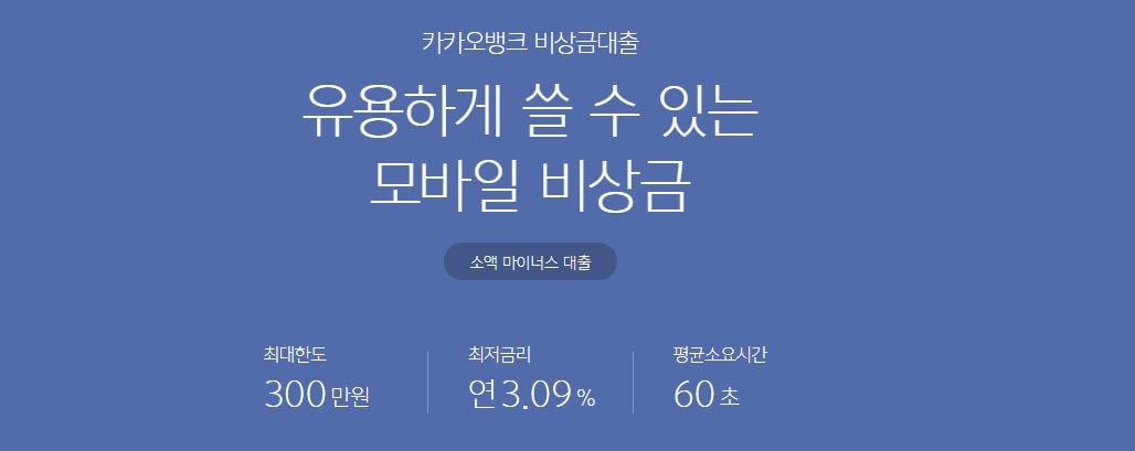 카카오뱅크 비상금대출