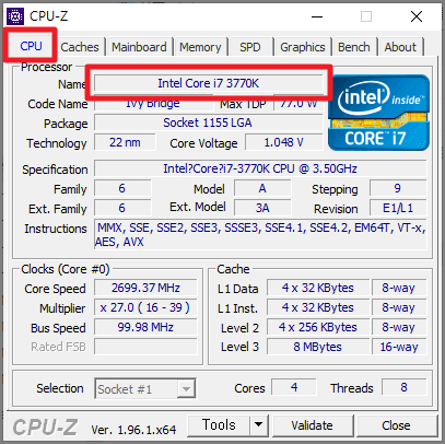 CPU 정보