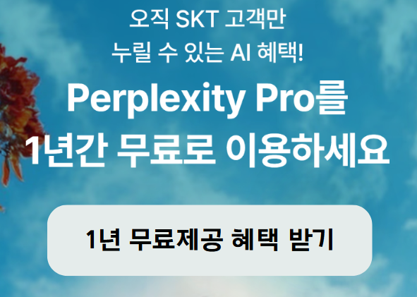 퍼플렉시티 SKT 1년무료제공