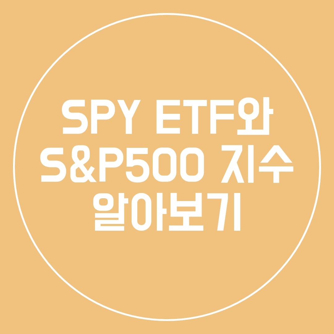  [ETF 1편] SPY ETF, S&P500 지수 알아보기