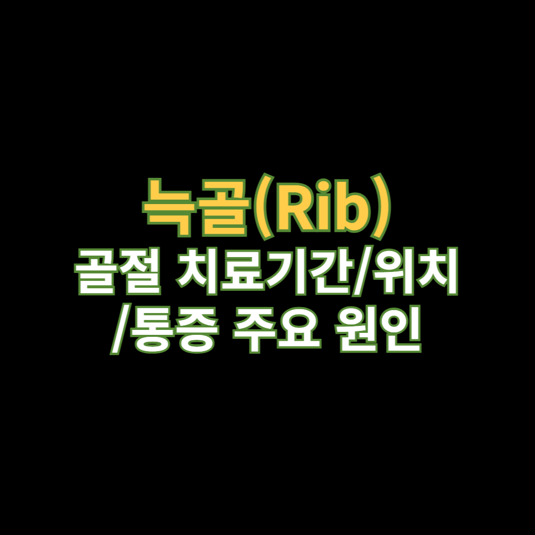 늑골 골절 치료기간, 위치, 통증 주요 원인 총정리