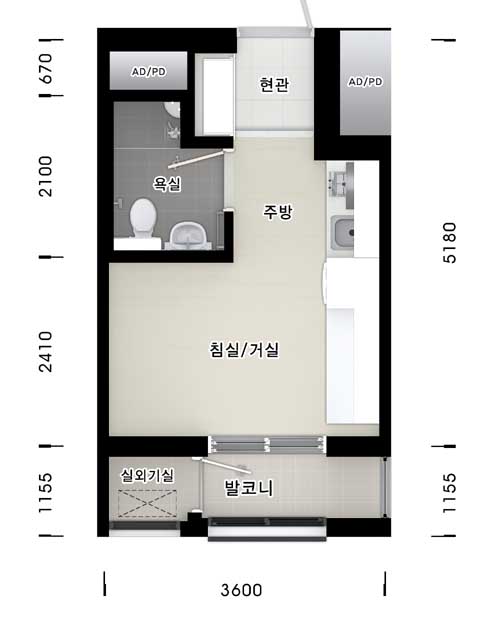 LH수서1단지 행복주택 14A 평면도