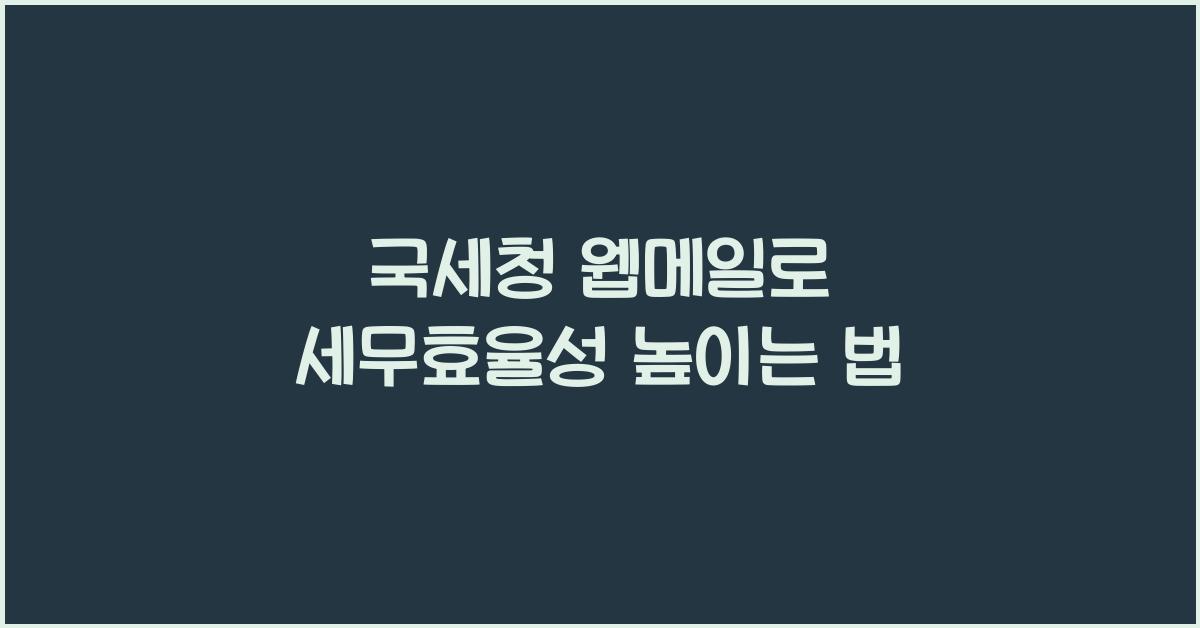 국세청 웹메일