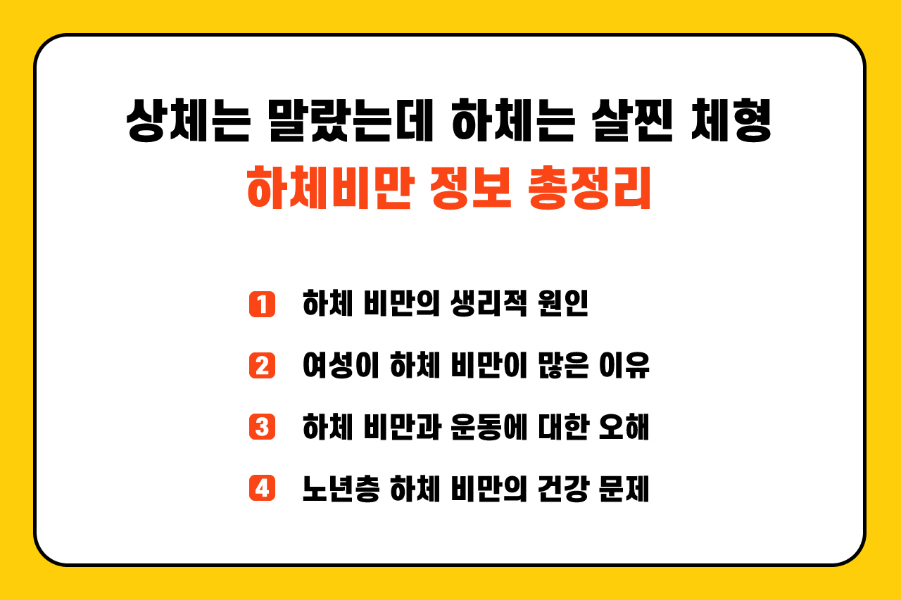 상체는 말랐는데 하체는 살찐 체형, 하체비만 정보 총정리