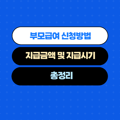  부모급여 신청 방법 지급 금액 및 지급 시기