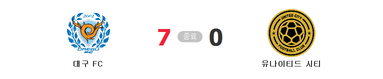  (2021 아시아 챔피언스 리그) 대구 (7) 대 유나이티드 시티 (0) 축구 경기 하이라이트