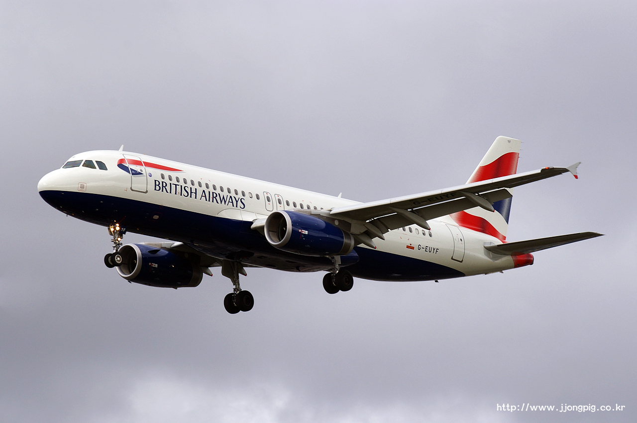 영국 항공 British Airways BA BAW G-EUYF Airbus A320-200 A320 런던 - 히드로 London - Heathrow 런던 England London LHR EGLL