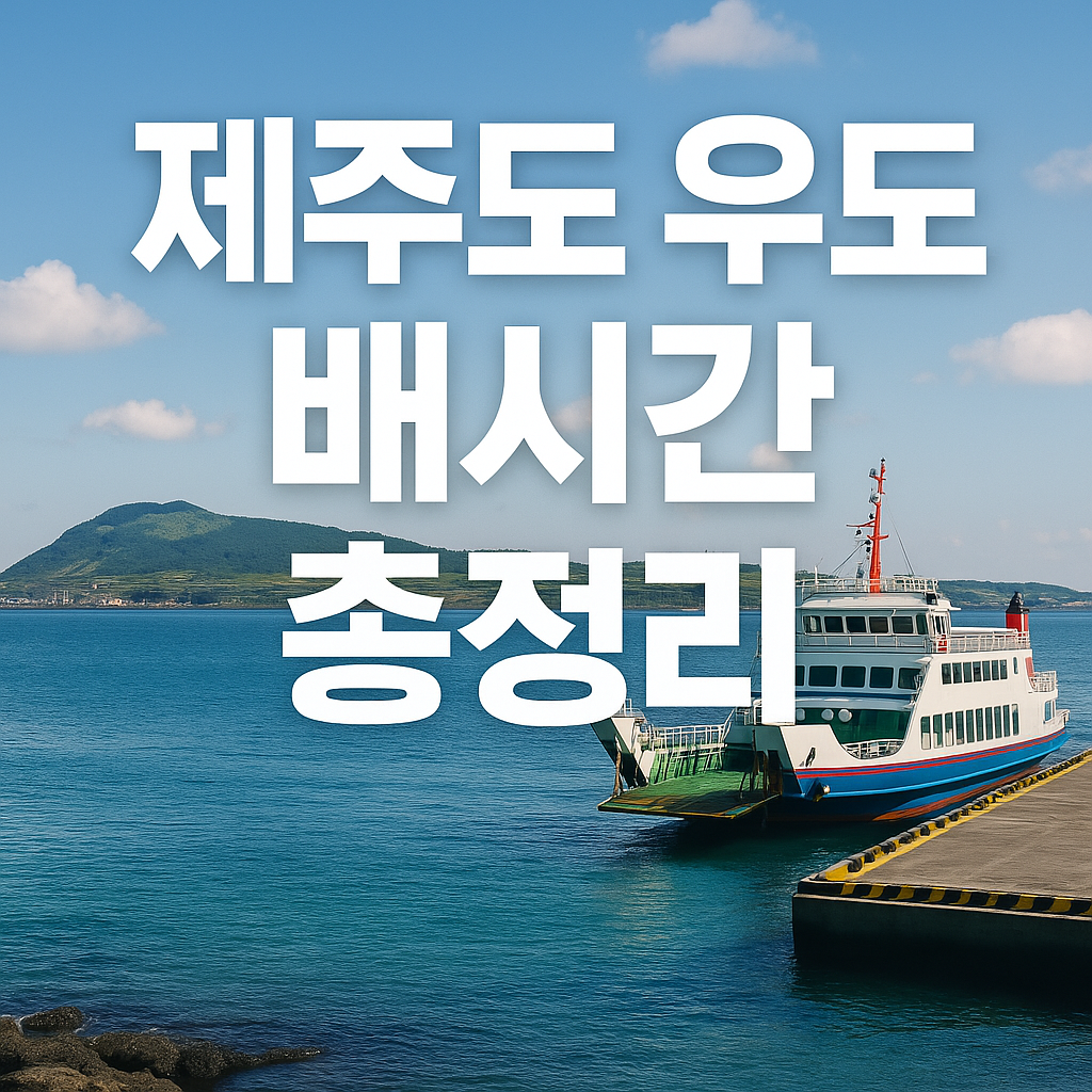 배요금,예약,운항 꿀팁까지 완벽 안내