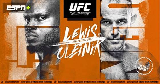  UFC Fight Night 루이스 올리닉 중계 인터넷 무료