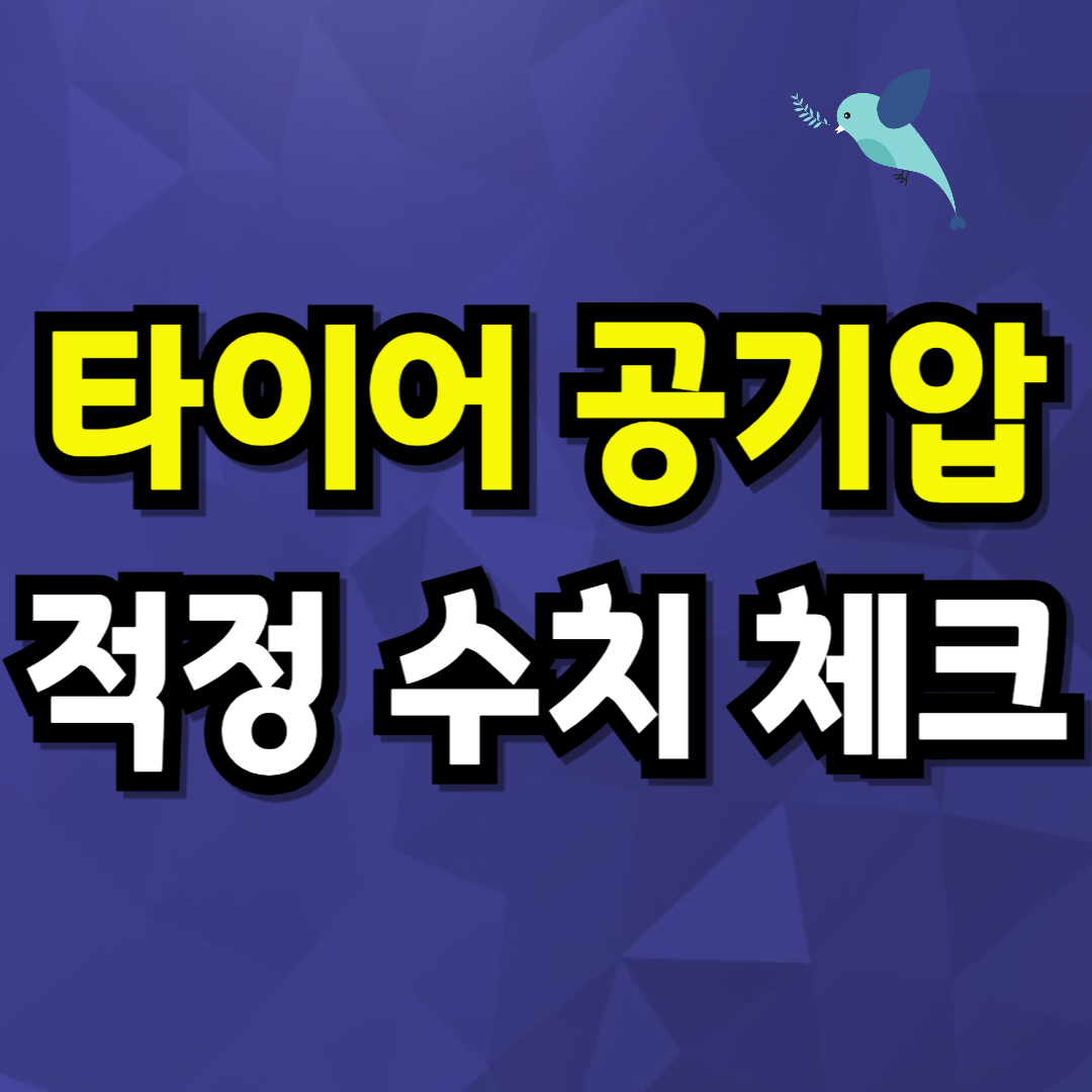 타이어 공기압 적정 수치와 체크