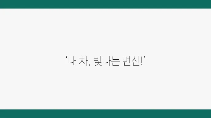 자동차 외장 관리 제품 추천