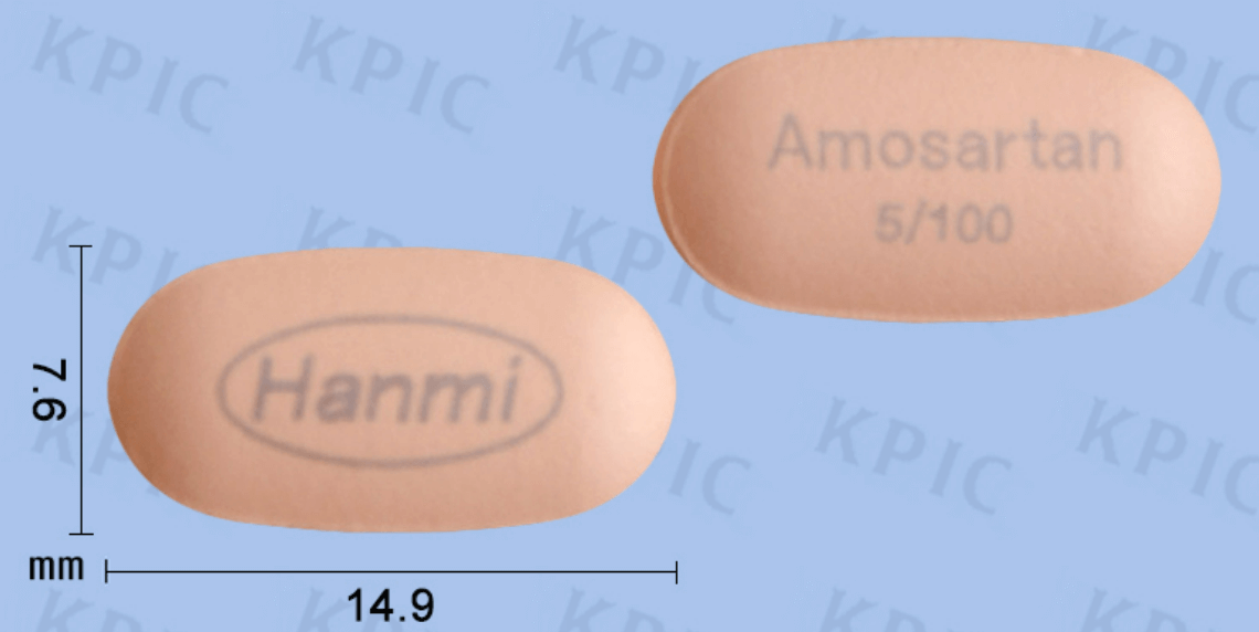 아모잘탄정5/100mg 성상