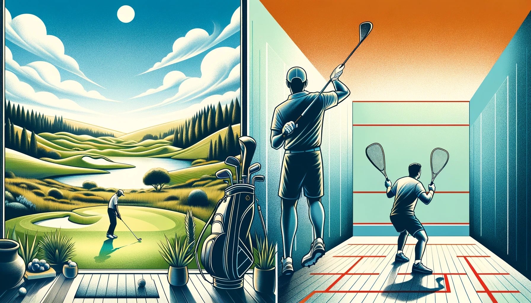 골프와 스쿼시 비교: 장단점 및 운동 효과 분석