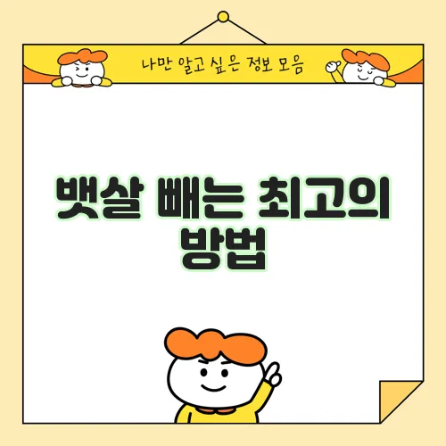 뱃살 빼는 최고의 방법, 확실하게 알아봐야죠!