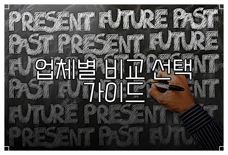 업체별 비교 선택 가이드