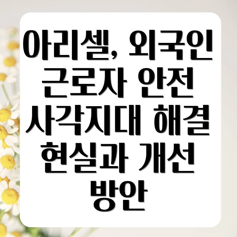 외국인 근로자 안전