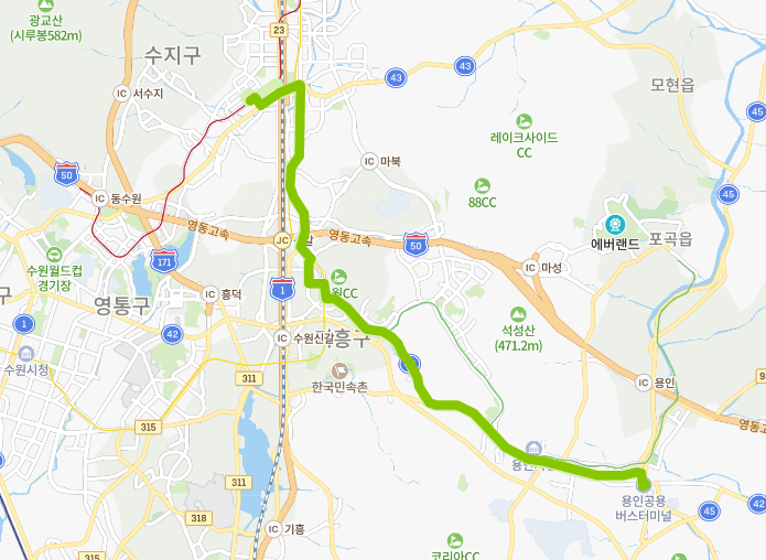  [용인] 690번버스 노선, 시간표 :  처인구청, 용인시청, 기흥역, 신갈역, 보정역, 죽전역, 수지구청역