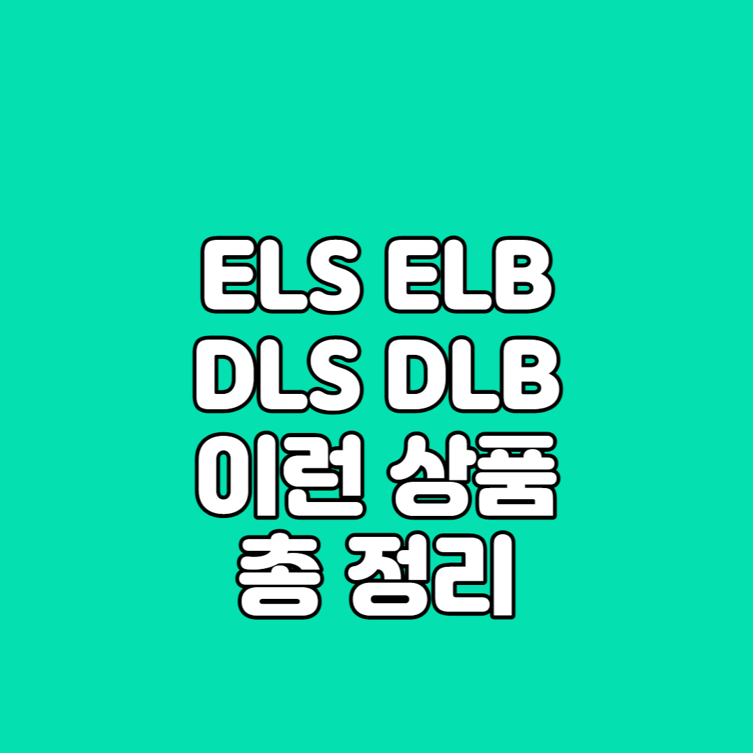 ELS ELB DLS DLB ELF ELD 금융상품 총정리