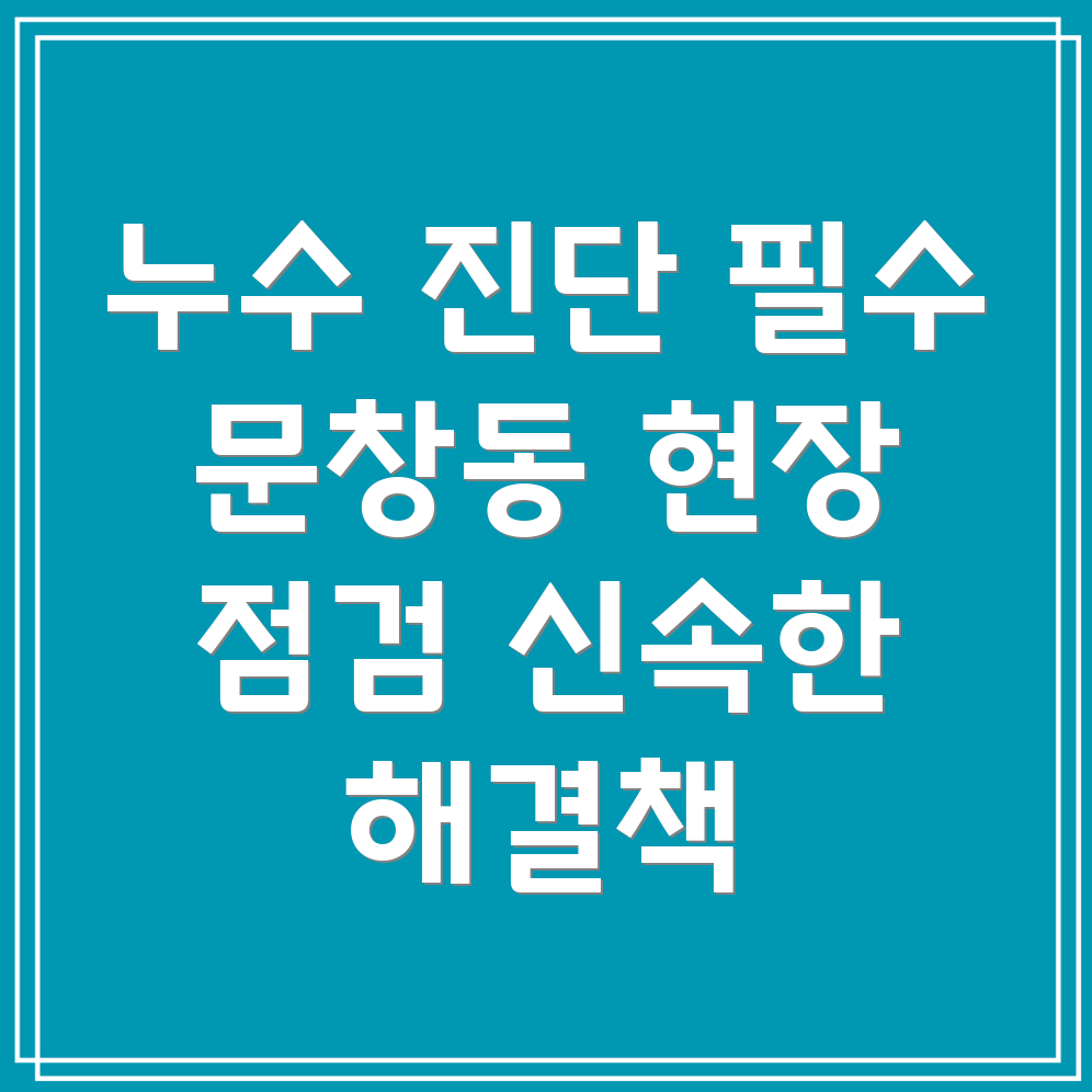 대전 누수 확인