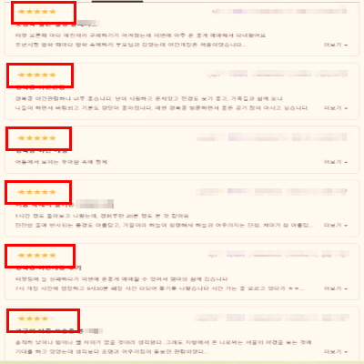경복궁 야간 개장 별 다섯개