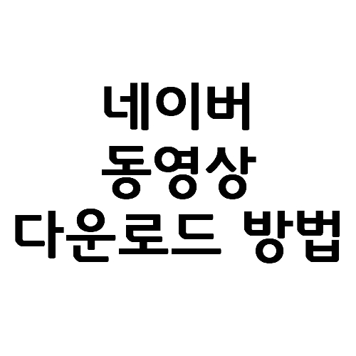  네이버 동영상 다운로드 방법(카페, 블로그)