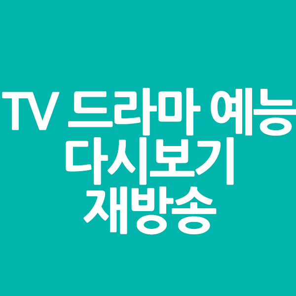 TV 드라마 예능 다시보기 재방송 서비스 지상파 케이블 방송 알려드립니다.