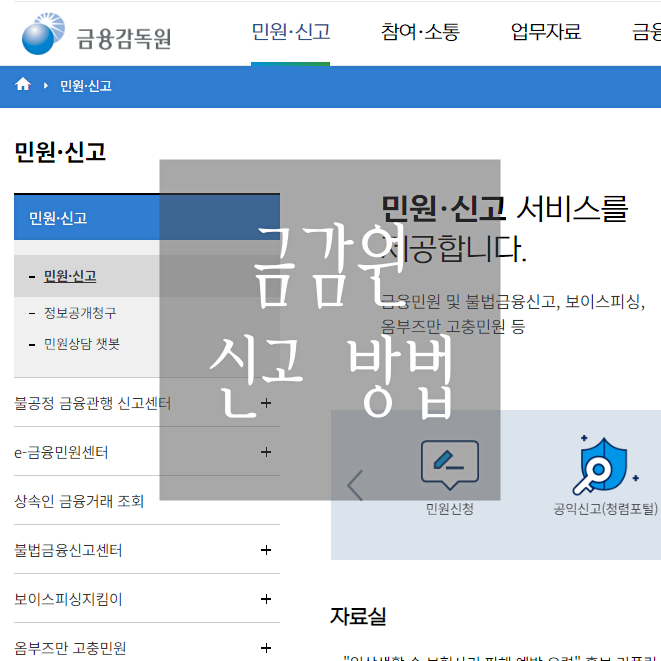 금감원 신고 방법