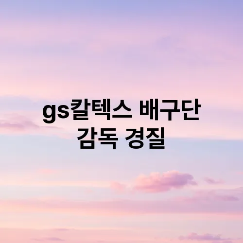 gs칼텍스 배구단 감독 경질