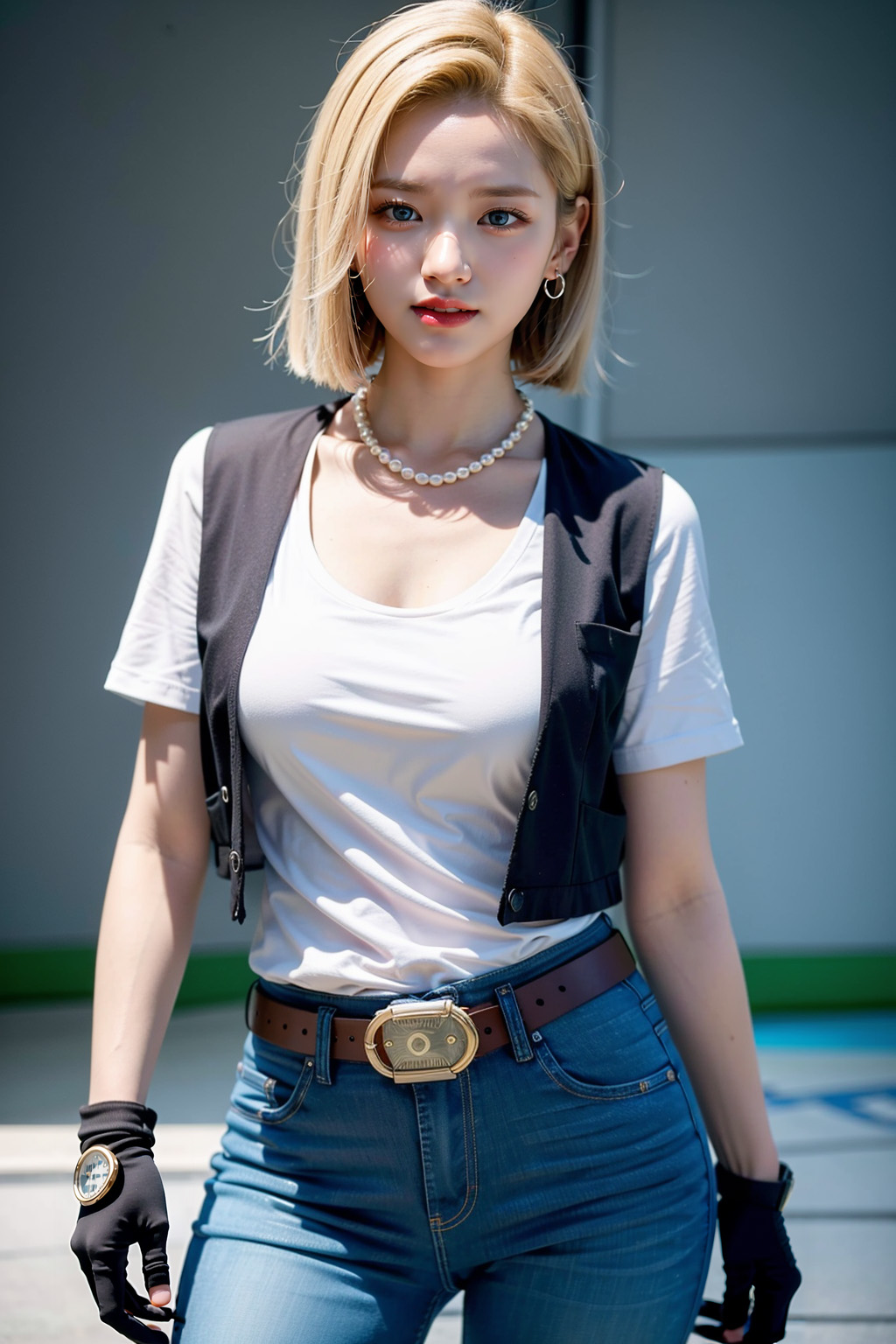  AI로 생성한 드래곤볼 인조인간18호 실사 이미지 - 1